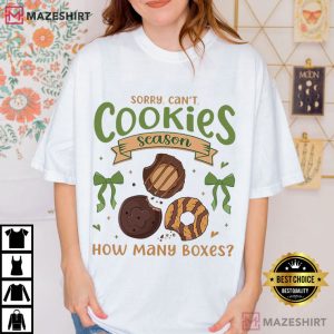 Sorry Can't Cookie Season How Many Boxes Bakers T Shirt (1)