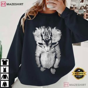 Sad Kitten Meme Standing Cat T Shirt (4)