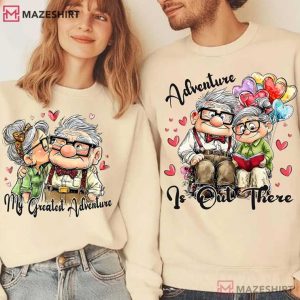 Carl And Ellie Disney Valentine Cartoon Movie Couple Shirts (2)
