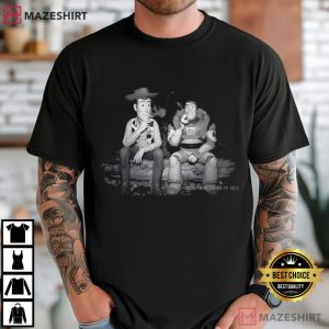 Toy Story Woody Buzz Lightyear Smoking Funny Cartoon T Shirt (1)