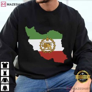 Lion And Sun Persian Pride Iran Map T Shirt (4)