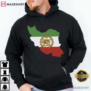 Lion And Sun Persian Pride Iran Map T Shirt (3)