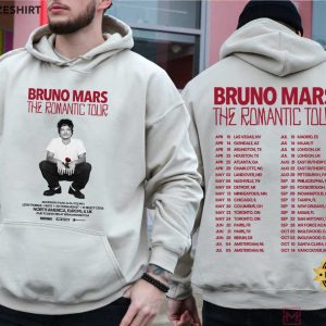 Bruno Mars The Romantic Tour Concert 2026 T Shirt (4)