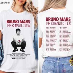 Bruno Mars The Romantic Tour Concert 2026 T-Shirt