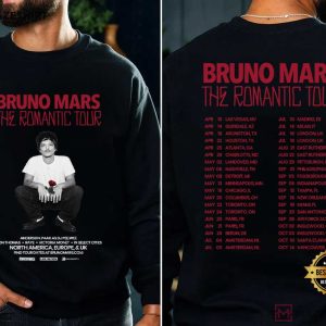 Bruno Mars The Romantic Tour Concert 2026 T Shirt (3)