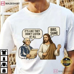George Washington Jesus Christ Comic Style Political Humor T Shirt (1)