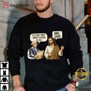 George Washington Jesus Christ Comic Style Political Humor T Shirt ( (4)