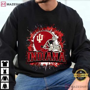 Indiana Football Helmet Crimson Sports Fan Team T Shirt (4)