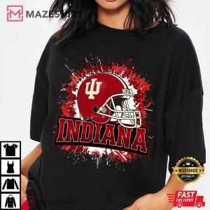Indiana Football Helmet Crimson Sports Fan Team T Shirt (1)