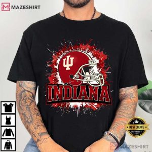 Indiana Football Helmet Crimson Sports Fan Team T Shirt (2)