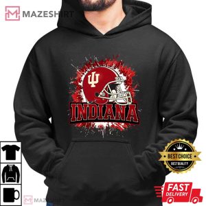 Indiana Football Helmet Crimson Sports Fan Team T Shirt (3)