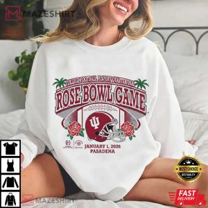 Indiana Hoosiers Rose Bowl Game January 1 2026 Football T Shirt (4)