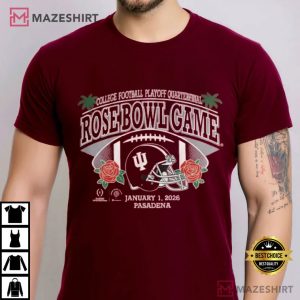 Indiana Hoosiers Rose Bowl Game January 1 2026 Football T Shirt (2)
