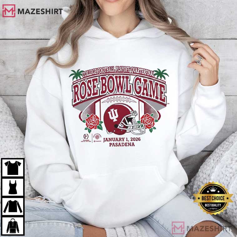 Indiana Hoosiers Rose Bowl Game January 1 2026 Football T-Shirt Indiana Hoosiers Rose Bowl Game January 1 2026 Football T-Shirt