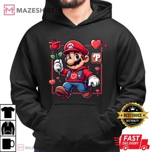 Mario Super Heart Valentines Day T Shirt (4)