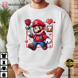 Mario Super Heart Valentines Day T Shirt (3)