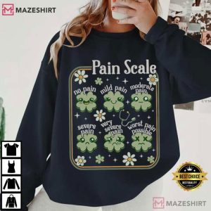 Nurse St Patricks Day Pain Scale T Shirt (4)