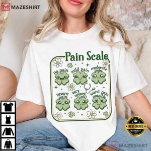Nurse St Patricks Day Pain Scale T Shirt (1)