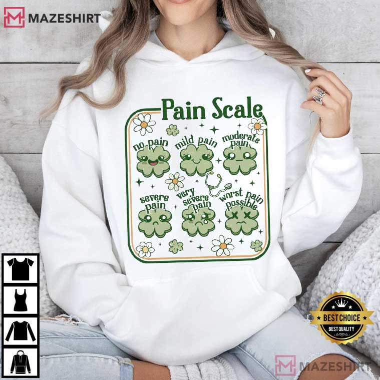 Nurse St Patricks Day Pain Scale T-Shirt Nurse St Patricks Day Pain Scale T-Shirt