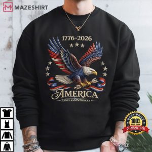 America Bald Eagle 250th Anniversary Patriotic 1776–2026 T Sh (4)