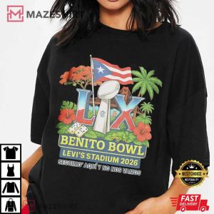 Benito Bowl Super Bowl LX Halftime Show Graphic T Shirt (3)