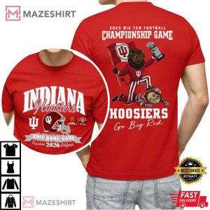 Indiana Hoosiers Big Ten Championship 2025 Football Go Big Red T Shirt (4)