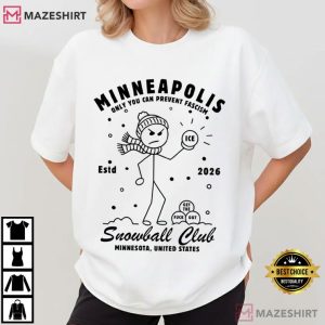 Minneapolis Snowball Club ICE Abolish Resist Protest T Shirt (3)