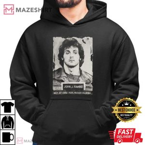 John Rambo Action Movie Mugshot Vintage T Shirt (3)