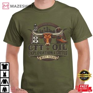 CTT Oil Exploration And Cattle Landman Movie Graphic T Shirt (2)