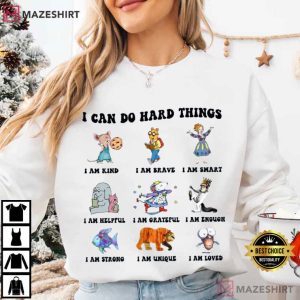 I Can Do Hard Things Childrens Book Characters T Shirt (4)