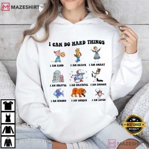 I Can Do Hard Things Childrens Book Characters T Shirt (3)