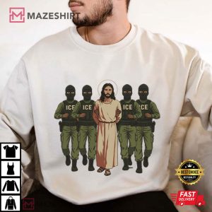Jesus Arrested Parody Anti ICE Political Protest T Shirt (4)