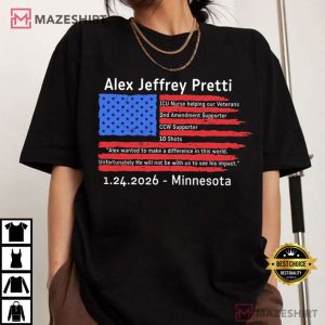 Alex Pretti Memorial Rest In Peace T Shirt (2)