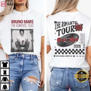 Bruno Mars The Romantic Tour 2026 Fan Merch T-Shirt