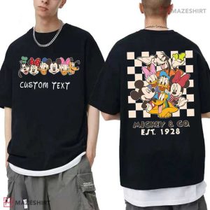 Mickey And Friends Disney Character Custom Text T Shirt (4)