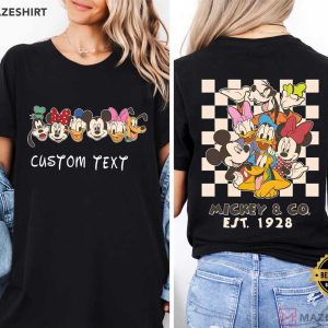 Mickey And Friends Disney Character Custom Text T Shirt (2)