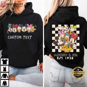 Mickey And Friends Disney Character Custom Text T Shirt (3)
