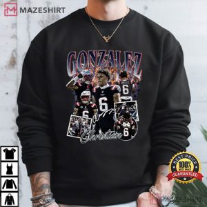 Christian Gonzalez New England Patriots Football T Shirt (4)