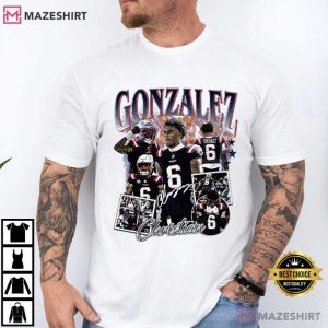 Christian Gonzalez New England Patriots Football T Shirt (2)