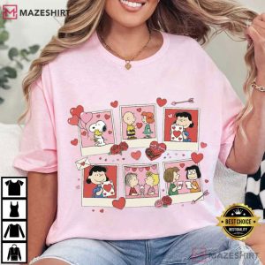 Snoopy And Friends Cute Puppy Valentine T Shirt (1)