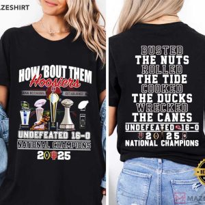 Indiana Hoosiers Big Ten Championship 2026 Football T Shirt (2)