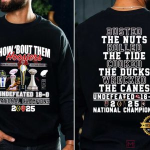 Indiana Hoosiers Big Ten Championship 2026 Football T Shirt (3)