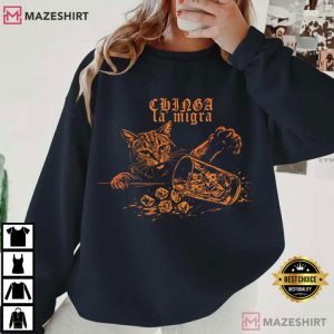 Chinga La Migra Cat Anti ICE Political Protest T Shirt (1)