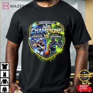 Super Bowl LX 2026 Patriots Vs Seahawks Football T-Shirt