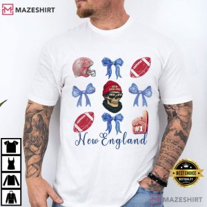 New England Patriot Football Bow Game Day T Shirt (2)