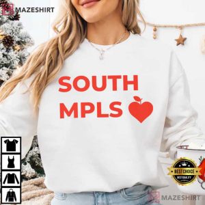 South Minneapolis Pink Lettering Typography T Shirt (1)