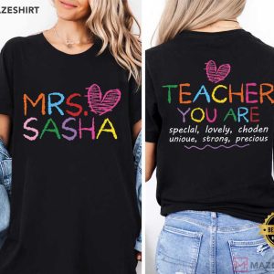 Teacher Appreciation Back To School Custom Name T Shirt (3)