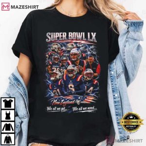 New England Patriots NFL Super Bowl LX T Shirt (2)