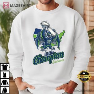 Seattle Seahawks Football 2026 Champion Mascot T Shirt (4)