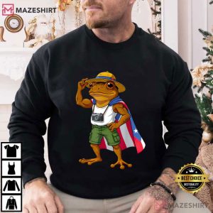 Coqui Frog Puerto Rico Taino Puerto Rican Flag Boricua T Shirt (1)
